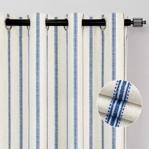 Striped Blue and White Curtains